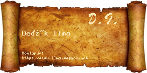 Deák Ilma névjegykártya