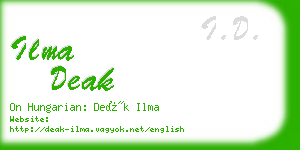 ilma deak business card